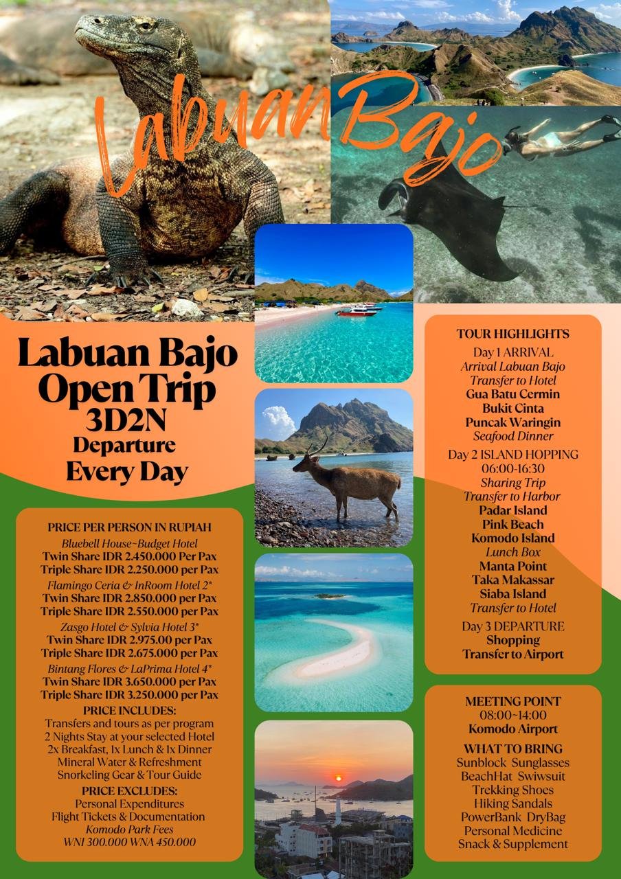 Poster Labuan Bajo Open Trip 3D2N