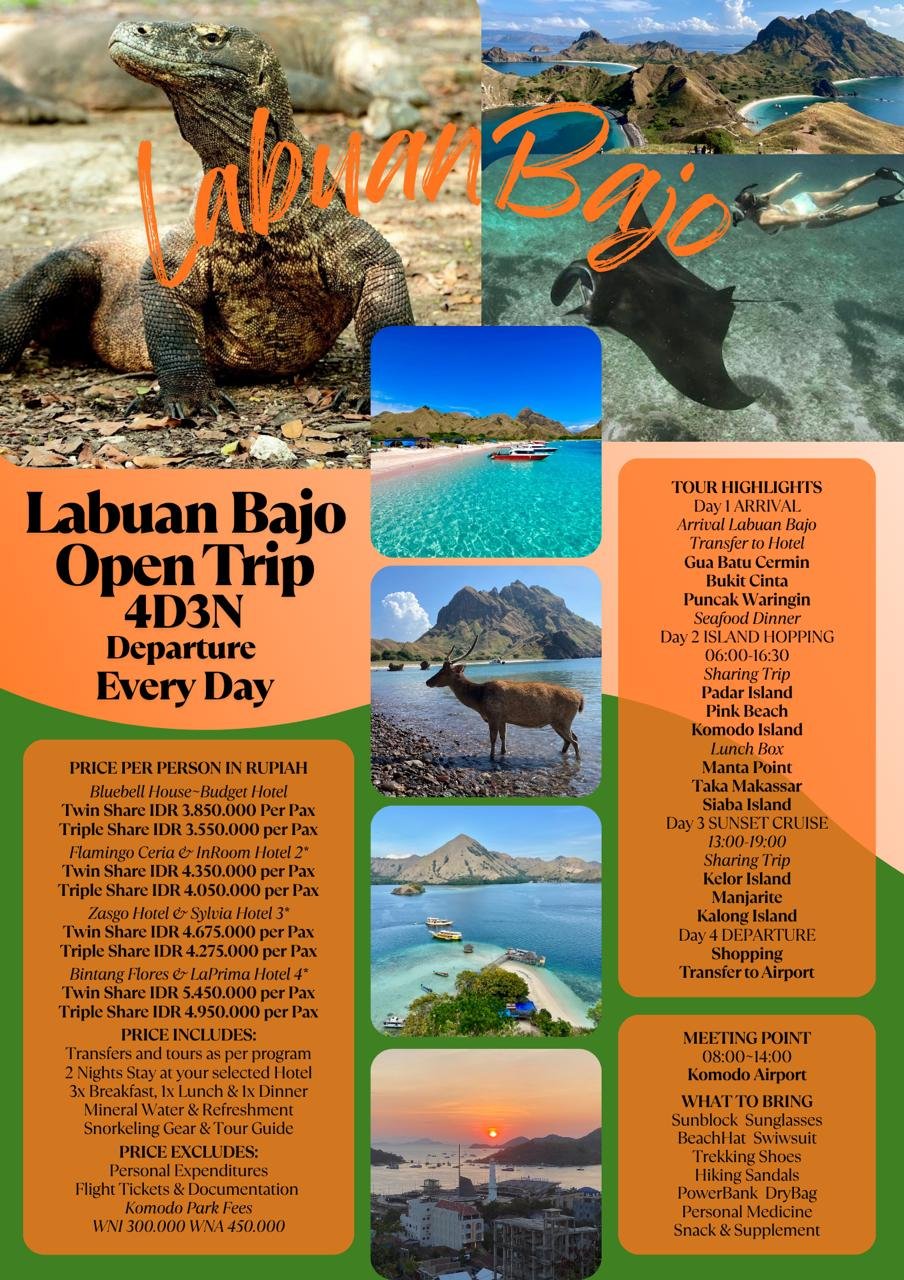 Poster Labuan Bajo Open Trip 4D3N